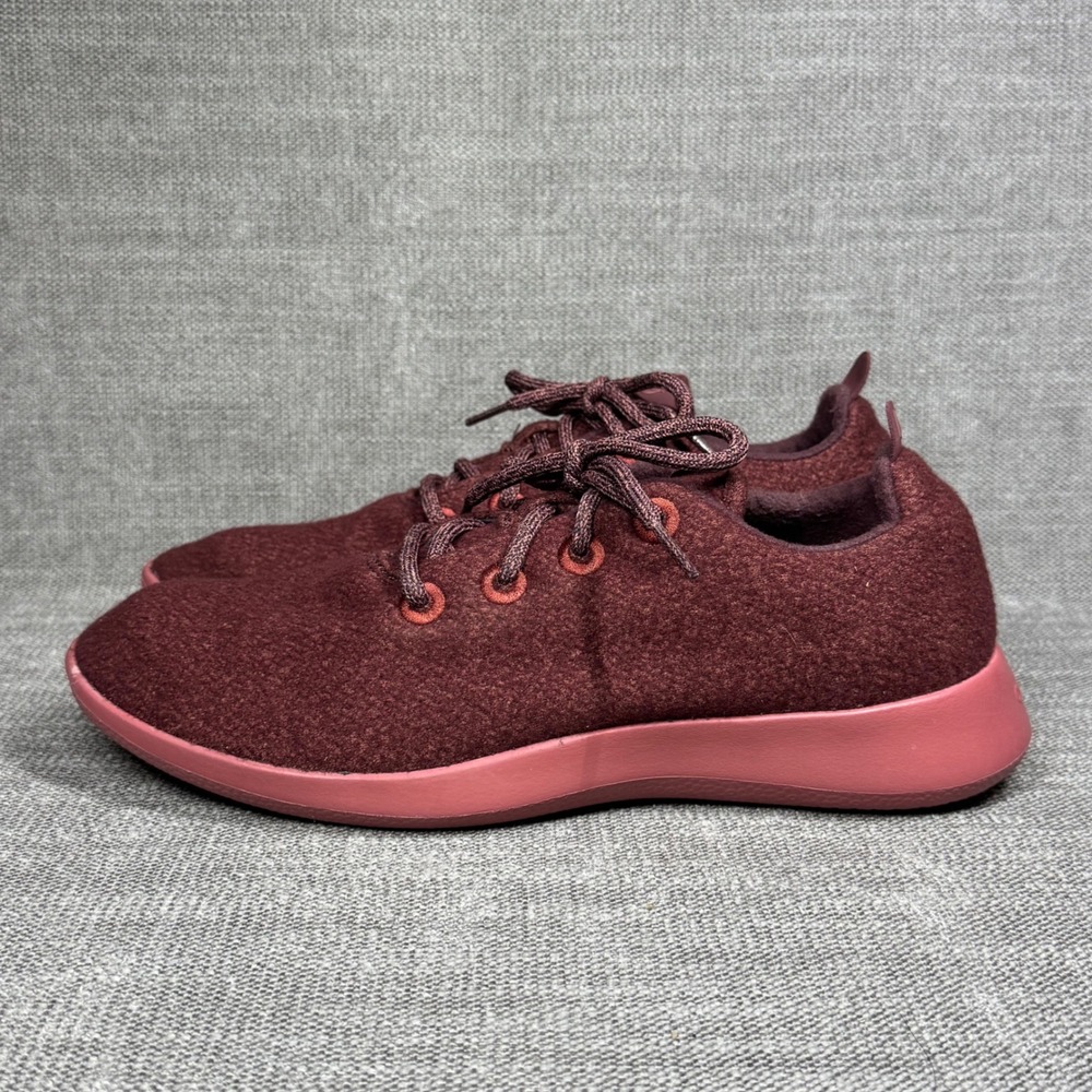 Allbirds Merino Wool Runners Mens 11 Burgundy Maroon Low Top Sneakers WRM11 - Picture 4 of 12